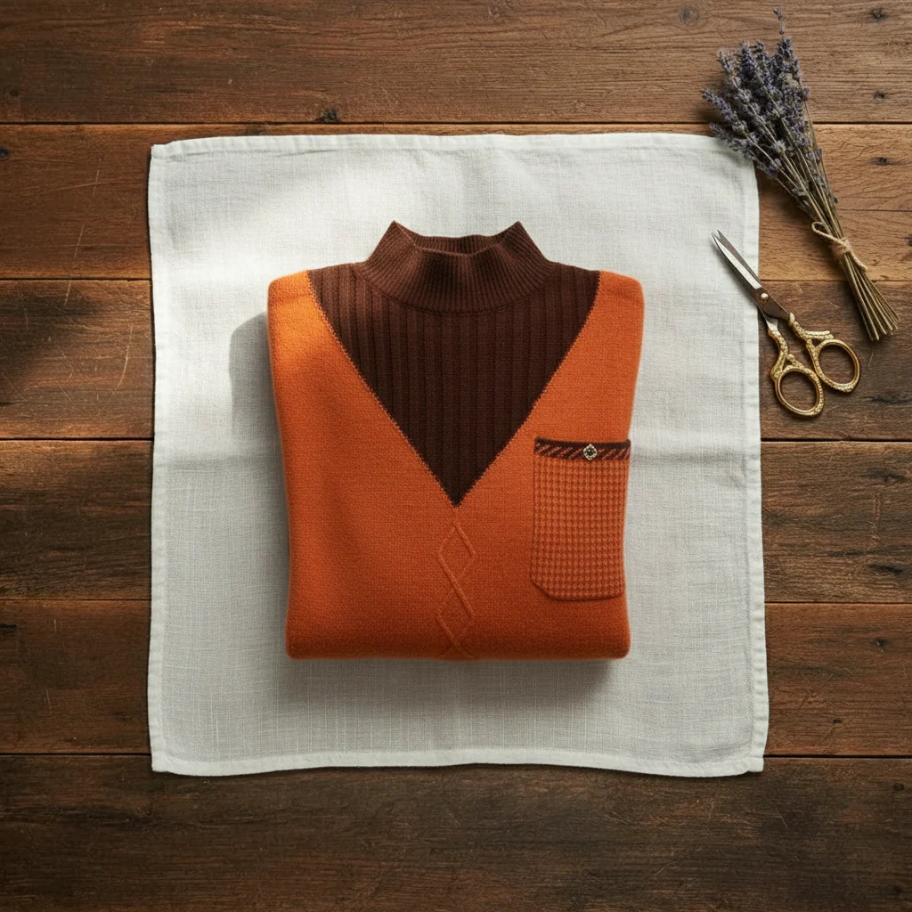 Cashmere V-Neck Sweater With Chest Logo - Inari Boutique